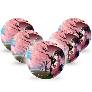 ExpressionMed OverPatch Cherry Blossom Anime Adhesive Patch Freestyle Libre 2 or 3