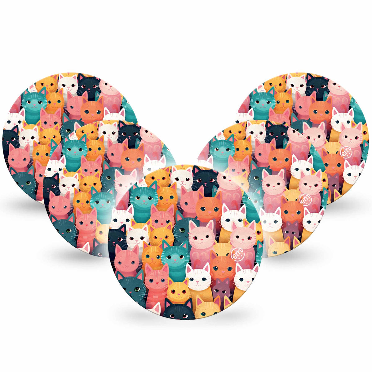 ExpressionMed OverPatch Rainbow Cats Adhesive Patch Freestyle Libre 2