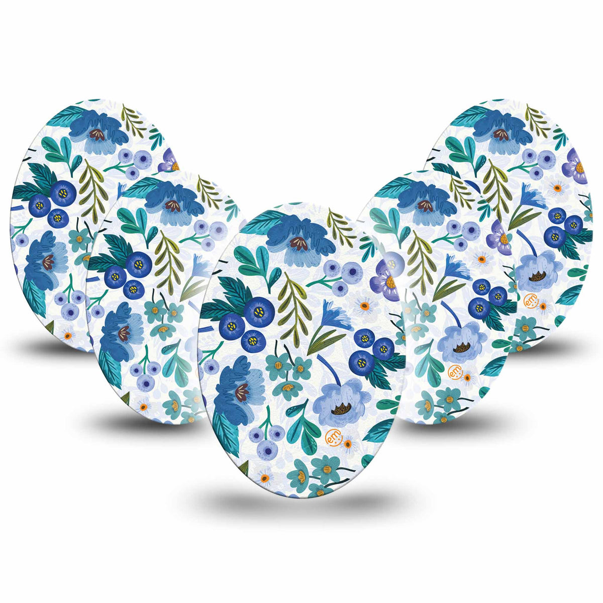 ExpressionMed Blue Anemone Adhesive Patch Oval Diabeticsupply.co.uk