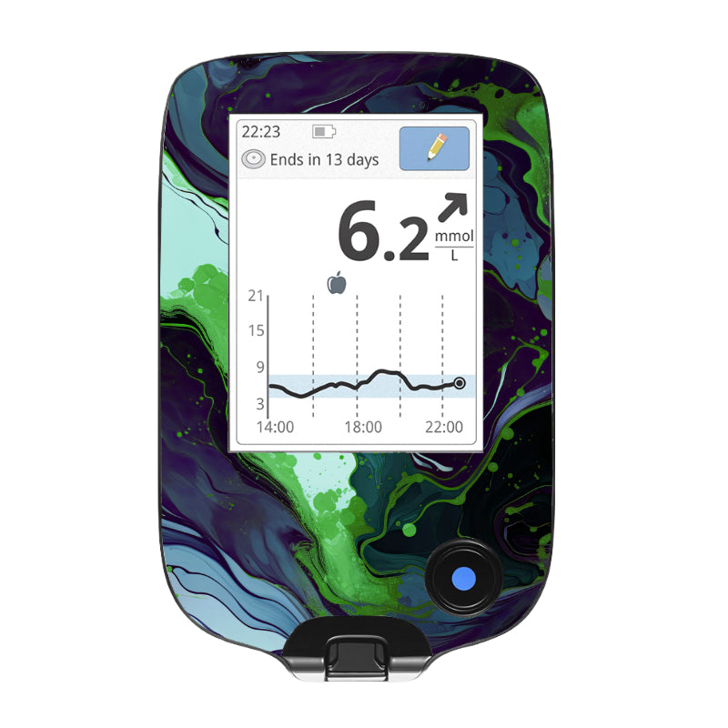 2x Purple Metallic - Glitter-Effect - Autocollant For