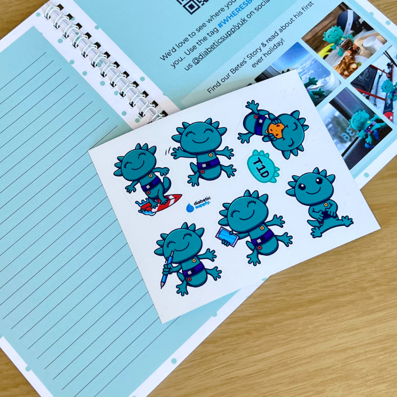Betes the Axolotl - Sticker Sheet