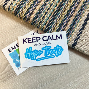 ETC Keep Calm Hypo Treats - Vinyl Decal Sticker (BLUE)