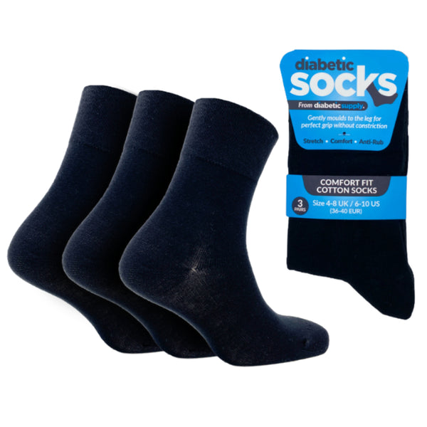 Soft Surroundings Cotton Tops For Women Women's Diabetic Socks - 3-Pack, Non -Elastic Loose Top, Soft Grip, UK Size 4-8 (Cotton Rich) Diabetic Socks For Women Soft Surroundings Cotton Tops For Women Women's Diabetic Socks - 3-Pack, Non -Elastic Loose Top, Soft Grip, UK Size 4-8 (Cotton Rich) Diabetic Socks For Women