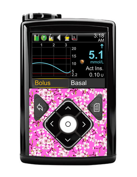 Medtronic 640G/670G/780G Button Panel Sticker (Cherry Blossom)