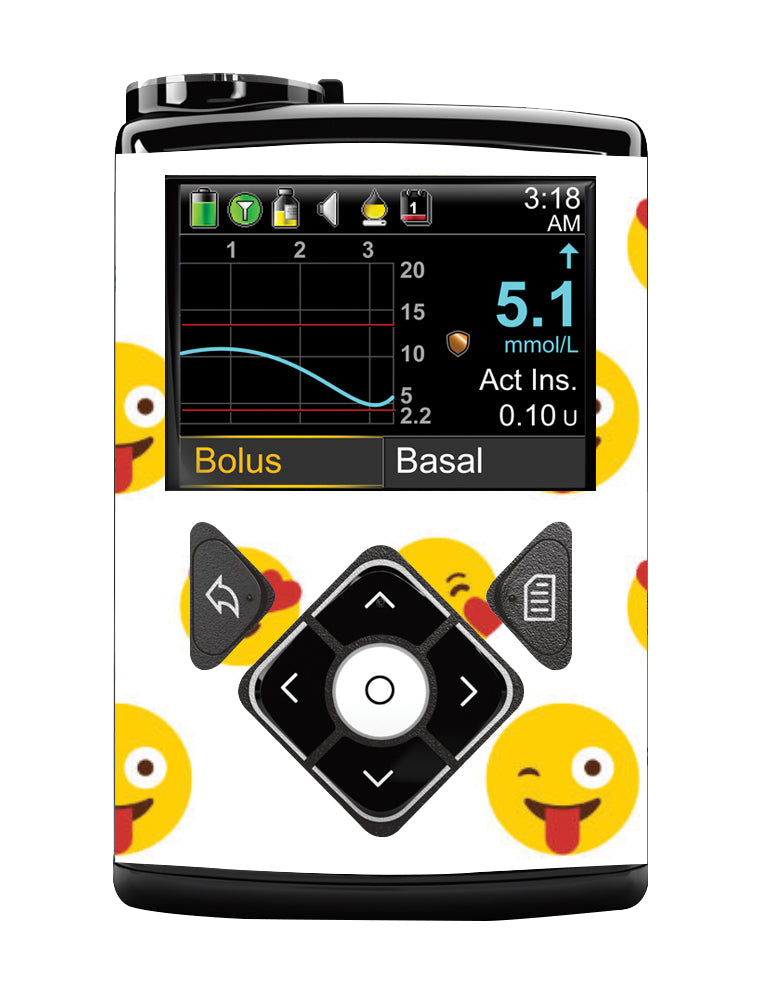 Medtronic 640/670/780G Pump Sticker (Emojis) Diabeticsupply.co.uk