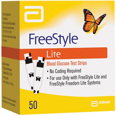 Freestyle Lite Blood Glucose Test Strips - Pack of 50