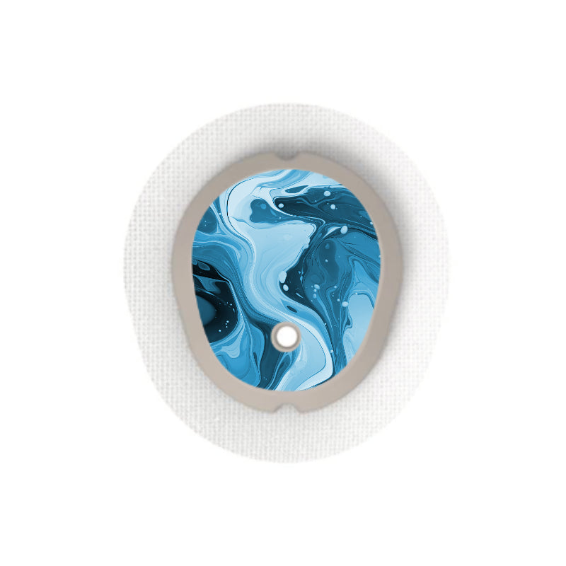 Dexcom G7/Dexcom One+ Sensor Sticker (Ambient Blues) 6 pack