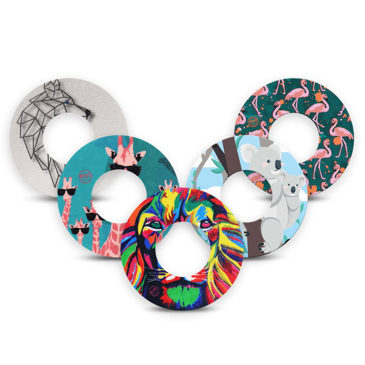 ExpressionMed Freestyle Libre 2 Animal Fun Variety Patch 5 Pack