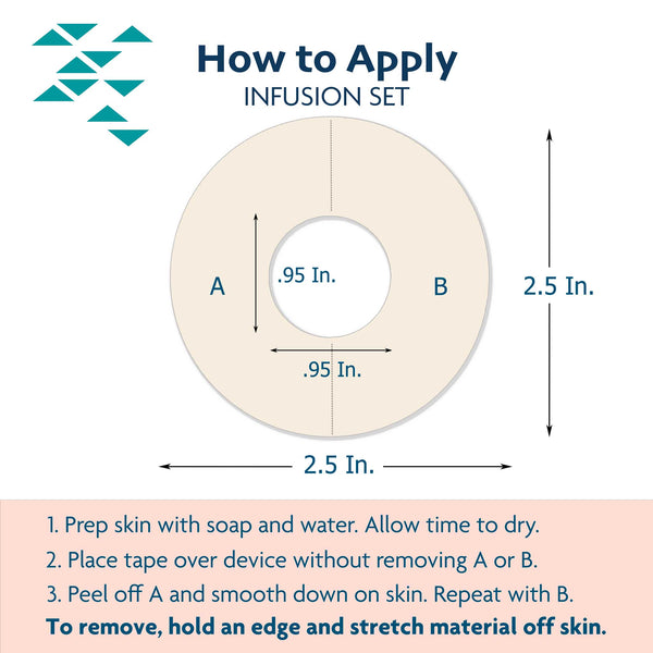 ExpressionMed Black Tie Adhesive Patch Infusion Set - Diabeticsupply.co.uk
