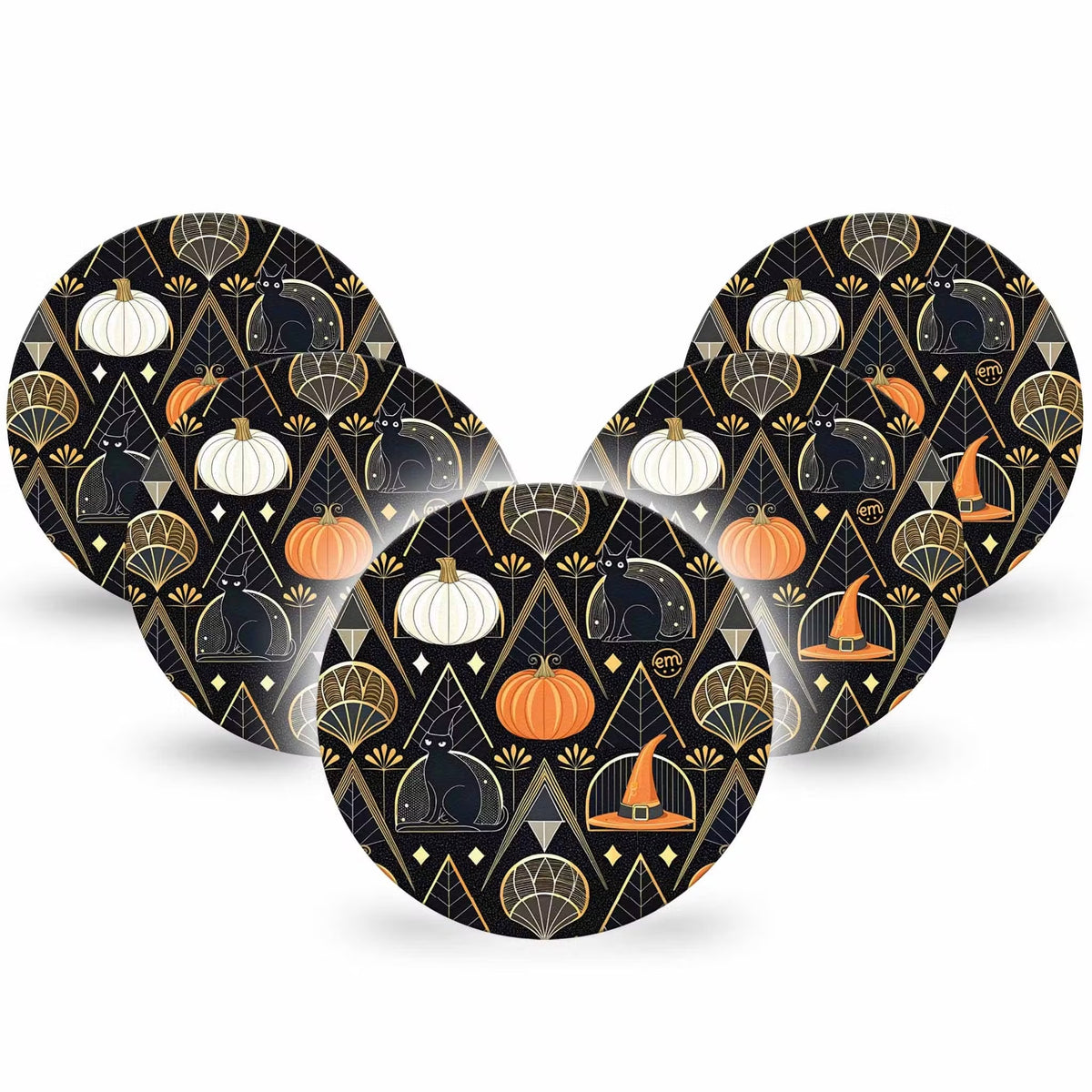 ExpressionMed OverPatch Art Deco Halloween Adhesive Patch Freestyle Libre 2 or 3