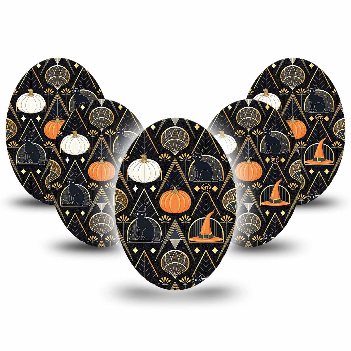 ExpressionMed Art Deco Halloween Adhesive Patch Oval
