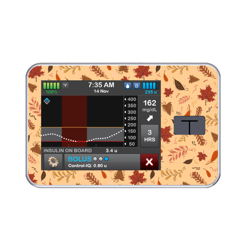T:slim Cover Sticker (Autumn Fall) - Diabeticsupply.co.uk