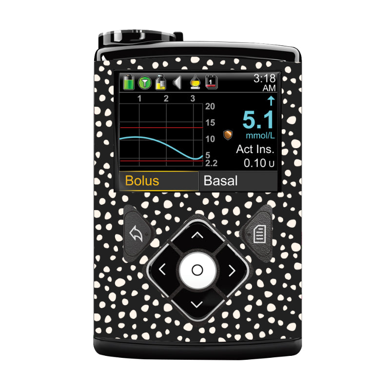 Medtronic 640/670/780G Pump Sticker (Black Spotty Dotty)
