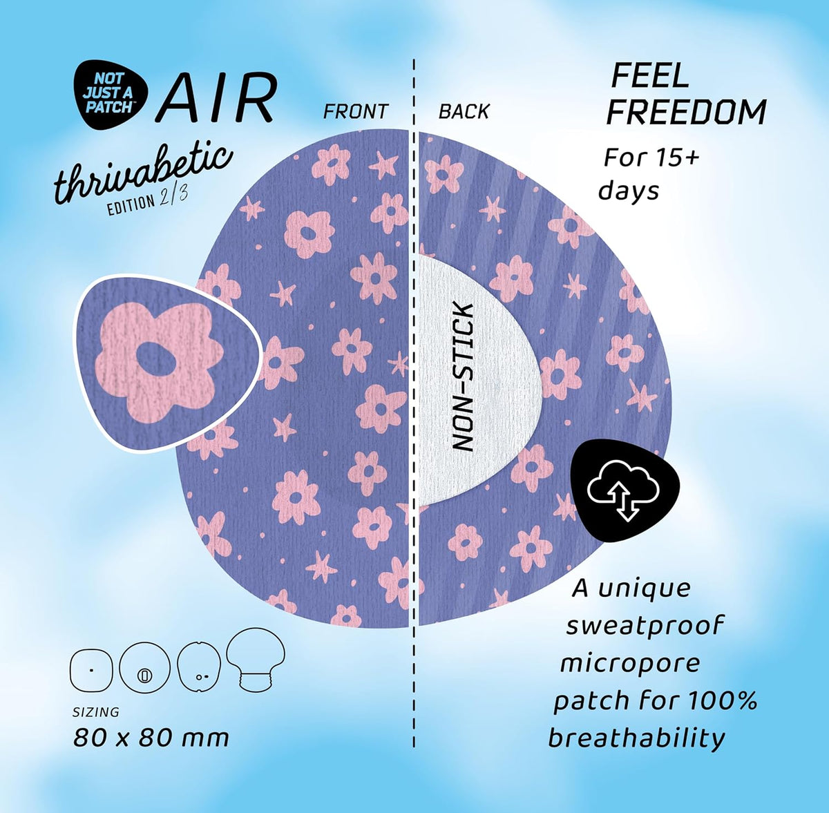 Not Just a Patch Air - Freestyle Libre 2 & 3 /Dexcom G7/ Medtronic CGMs - 10 Pack - Choose Pattern