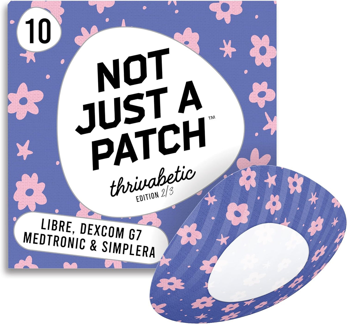 Not Just a Patch Original - Freestyle Libre 2 & 3 /Dexcom G7/ Medtronic CGMs - 10 Pack - Choose Pattern