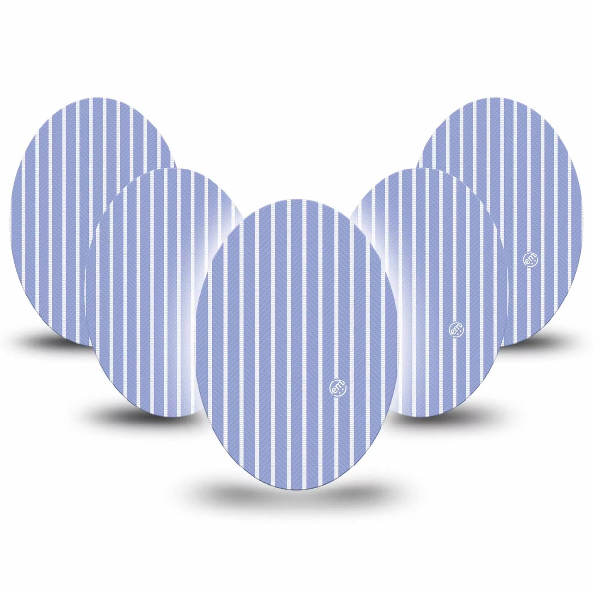 ExpressionMed Blue Stripes Adhesive Patch Oval