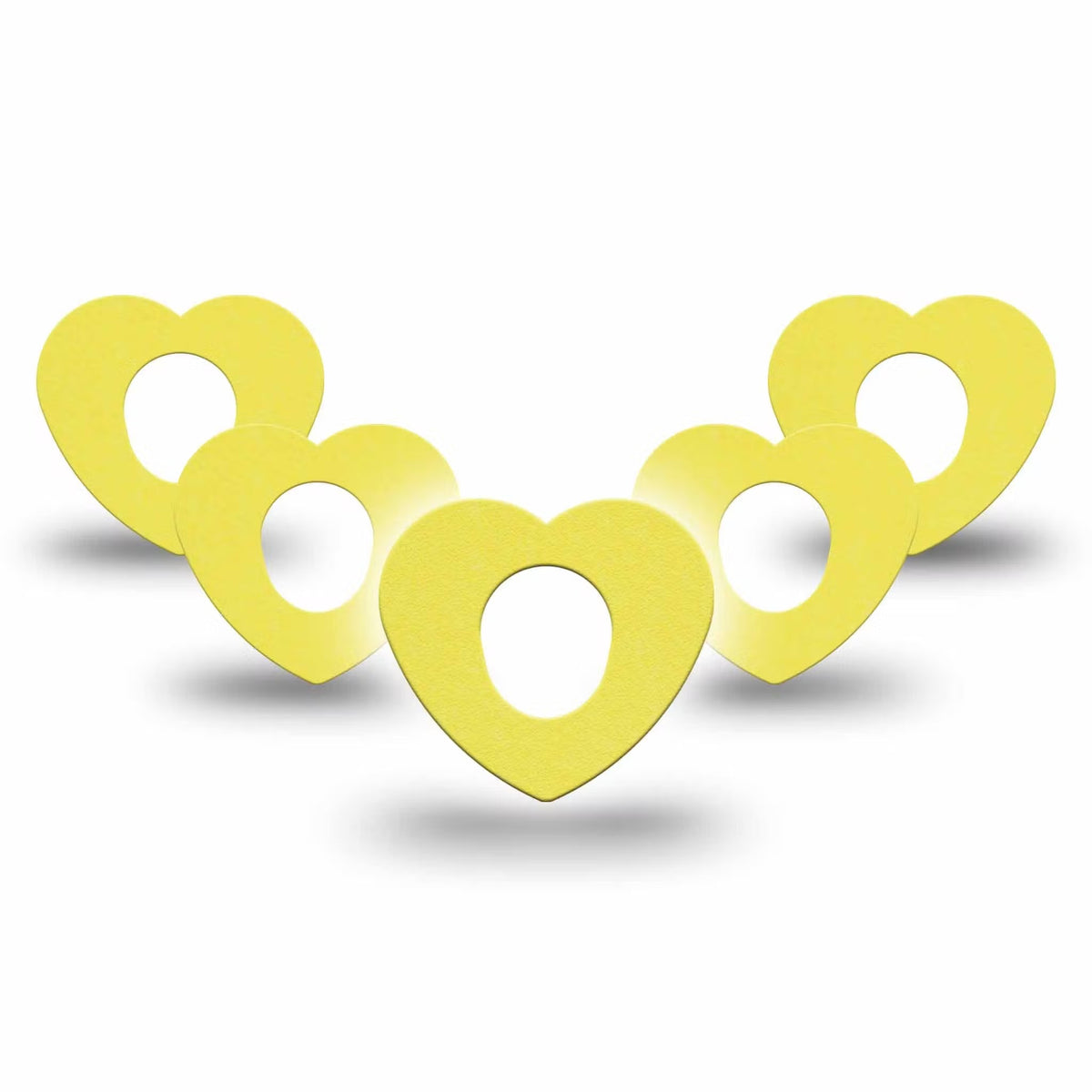 ExpressionMed Butter Yellow Dexcom G7 Heart Adhesive Patch