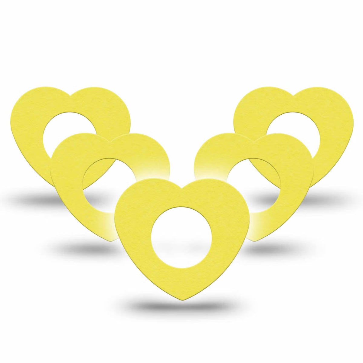 ExpressionMed Butter Yellow Heart Shaped Adhesive Patch Freestyle Libre 2