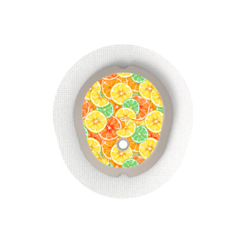 Dexcom G7/Dexcom One+ Sensor Sticker (Citrus Prints) 6 pack