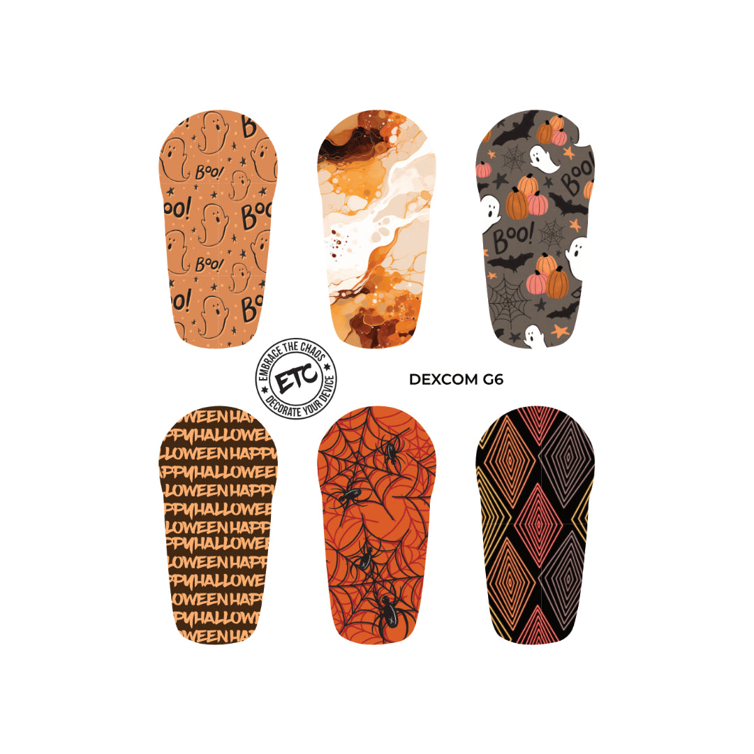 Dexcom G6/One Sensor Stickers (Creepy Season) 6 pack