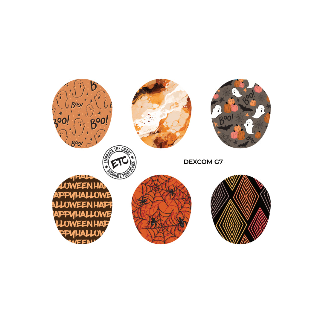 Dexcom G7/Dexcom One+ Sensor Sticker (Creepy Season) 6 pack