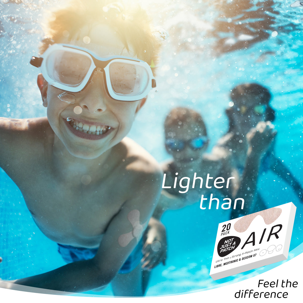Not Just a Patch X Mini Air for Libre 2 or 3/Dexcom G7/ Medtronic CGM - 20 Pack - Choose Colour