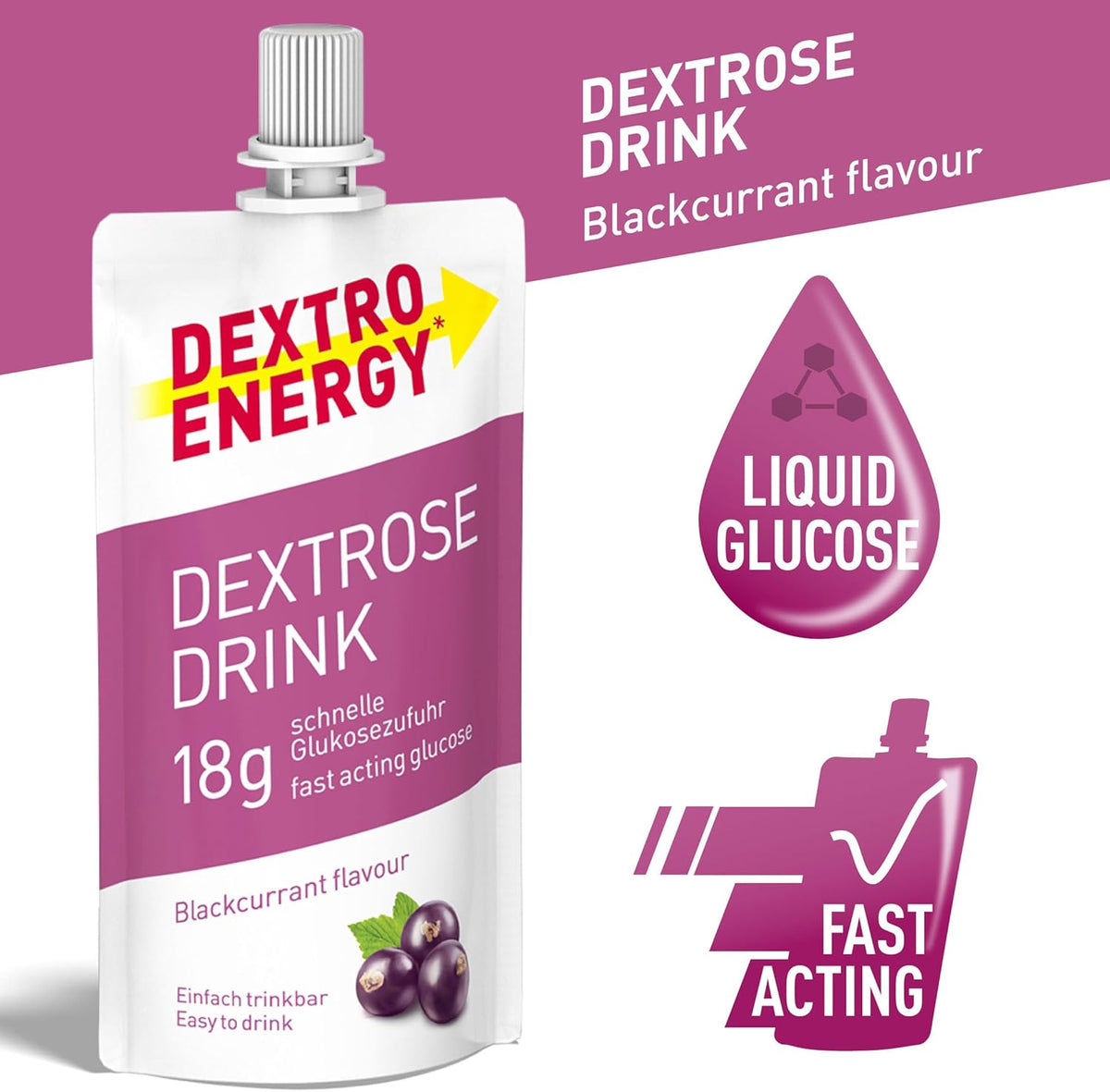 Dextro Energy Dextrose Drink - Blackcurrant (single pack)
