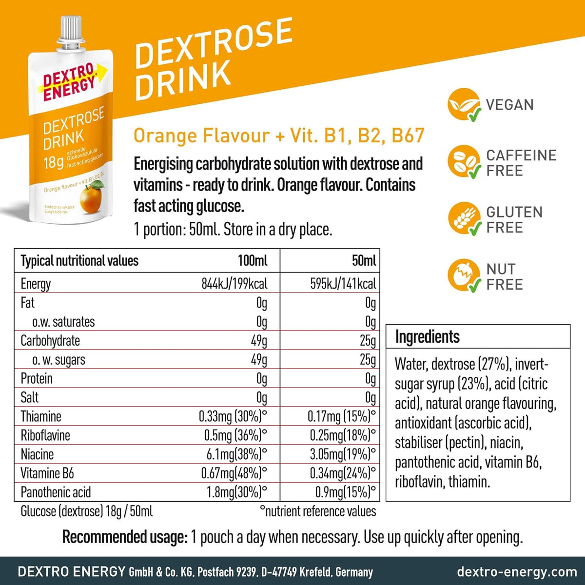 Dextro Energy Dextrose Drink - Mixed Flavours (6 Pack)