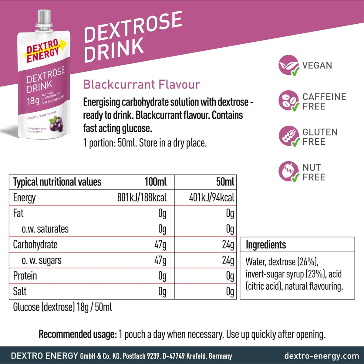 Dextro Energy Dextrose Drink - Mixed Flavours (6 Pack)