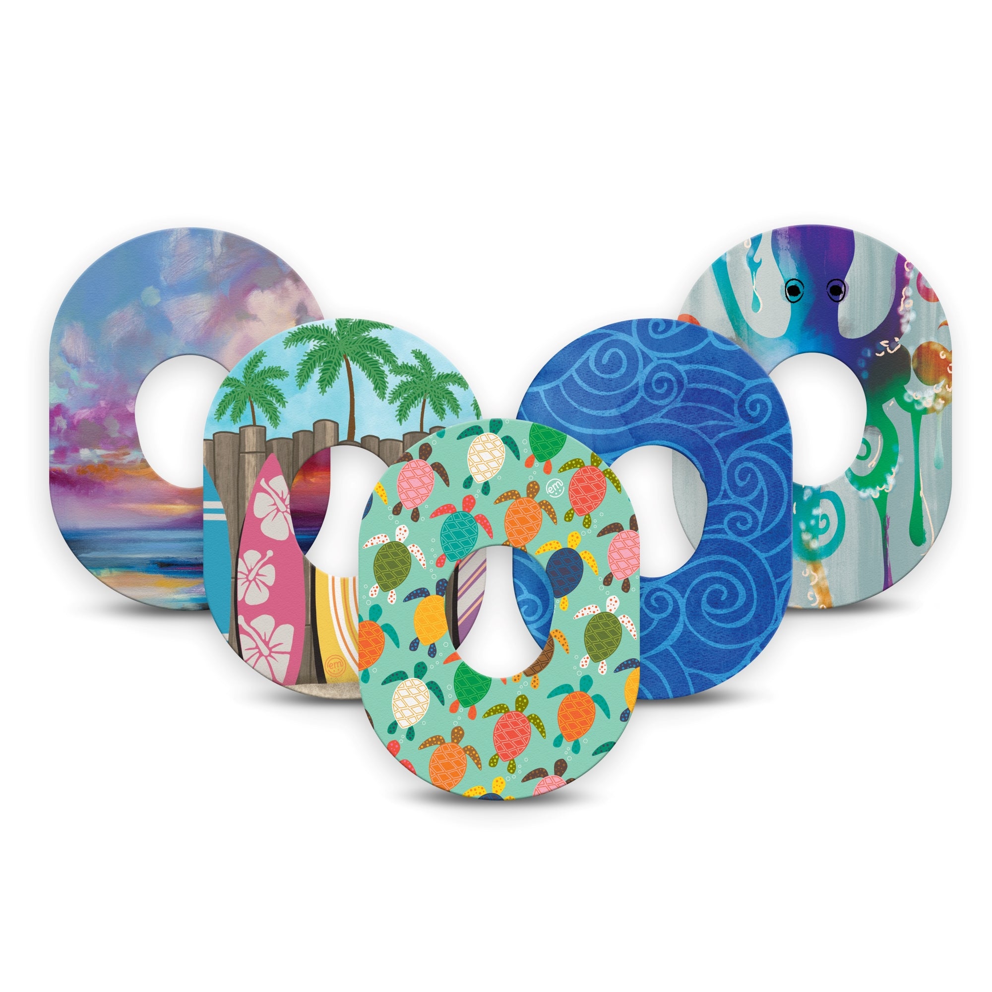 ExpressionMed Dexcom G7/Dexcom ONE+ Sand and Sea Variety Patch 5 Pack ...