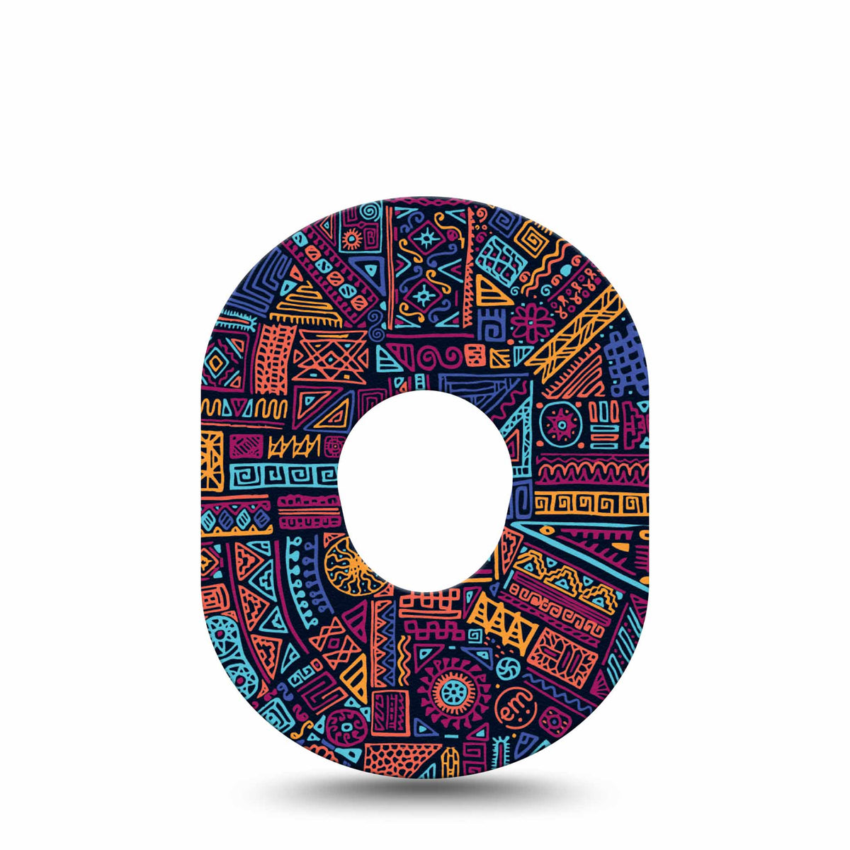 ExpressionMed Geometric Neon Adhesive Patch Dexcom G7/Dexcom ONE+