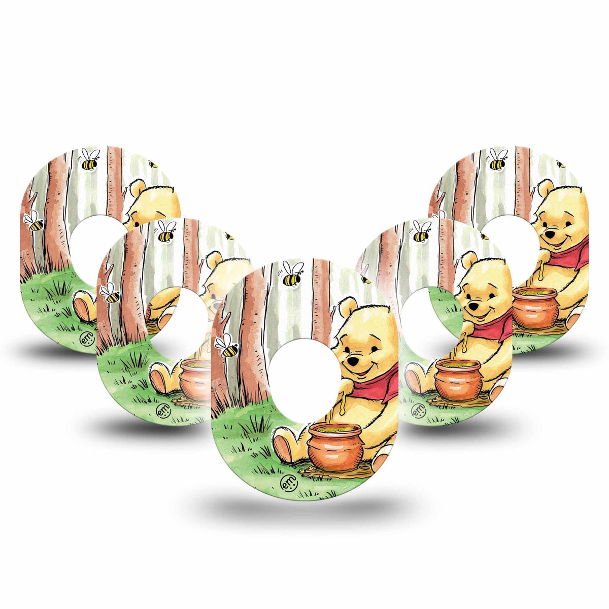 ExpressionMed Winnie The Pooh Adhesive Patch Dexcom G7/Dexcom ONE+