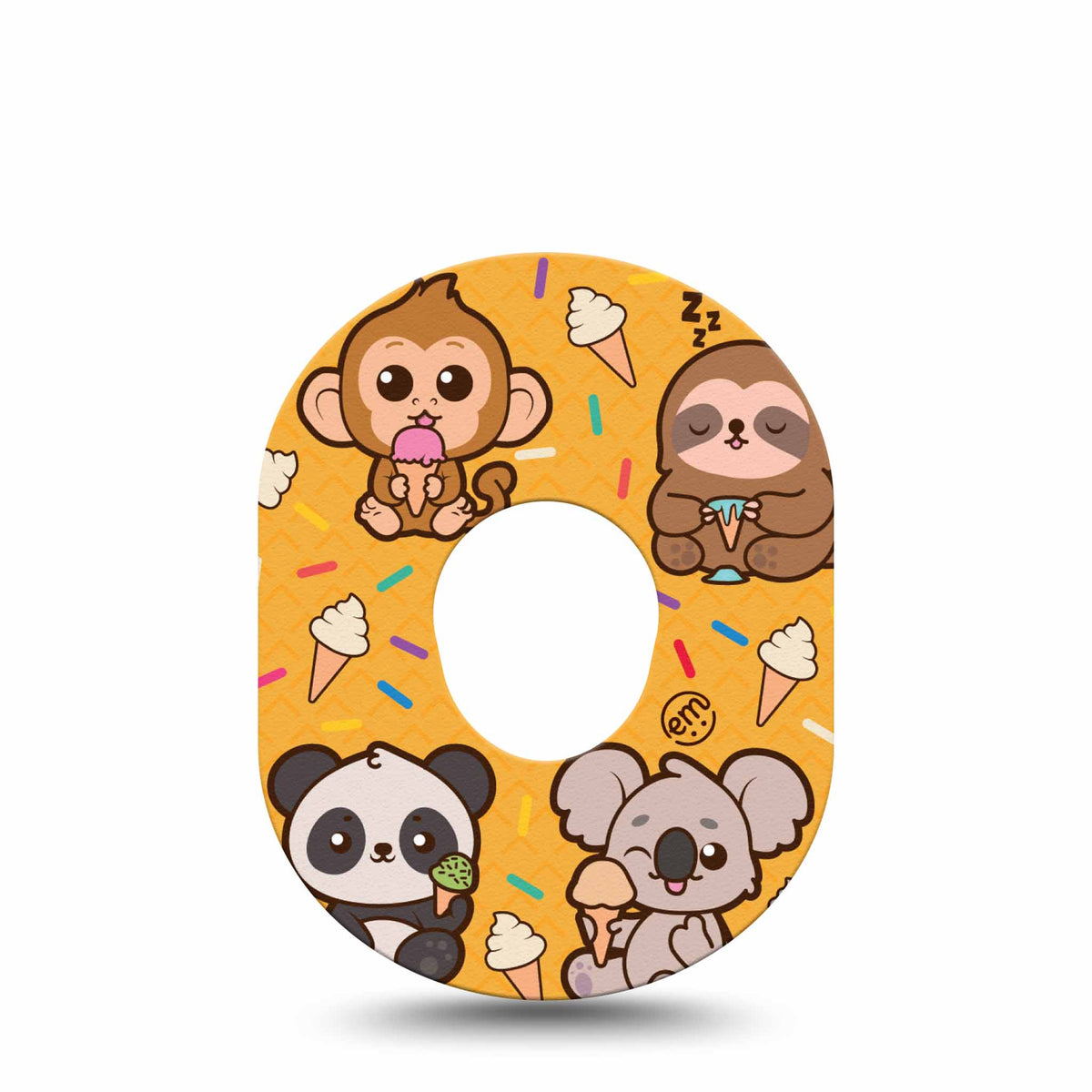 ExpressionMed Ice Cream Buddies Adhesive Patch Dexcom G7/Dexcom ONE+