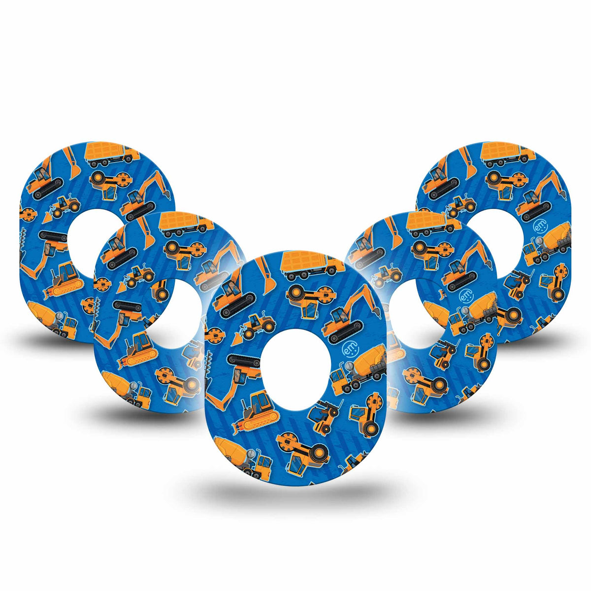 ExpressionMed Construction Trucks Adhesive Patch Dexcom G7/Dexcom ONE+