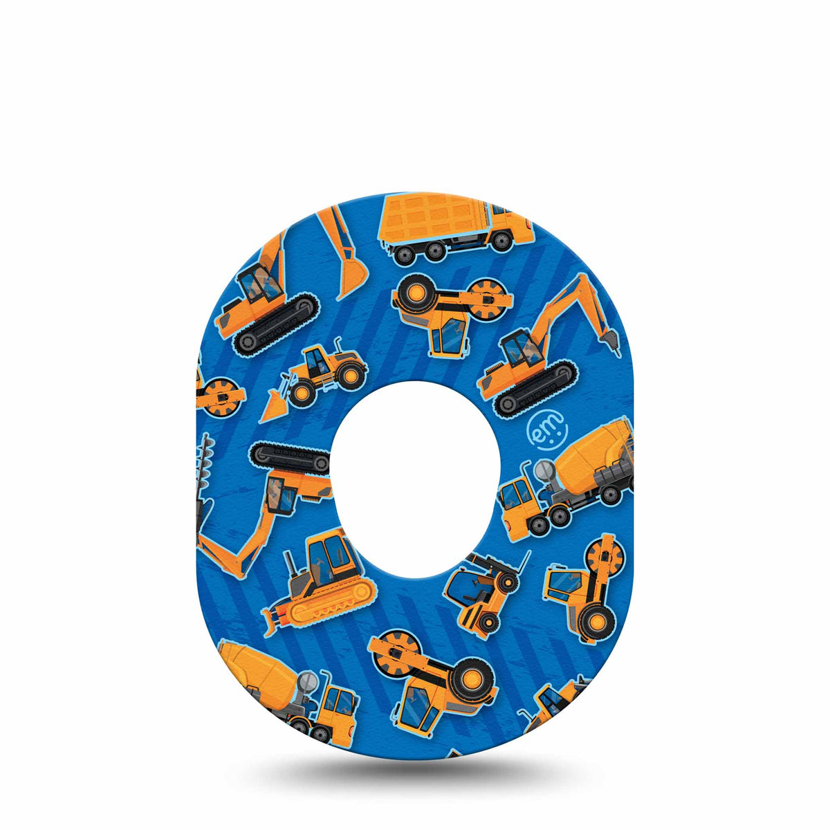 ExpressionMed Construction Trucks Adhesive Patch Dexcom G7/Dexcom ONE+