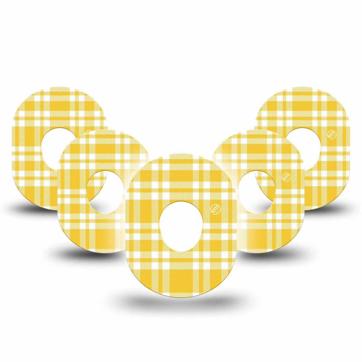 ExpressionMed Yellow Gingham Adhesive Patch Dexcom G7/Dexcom ONE+