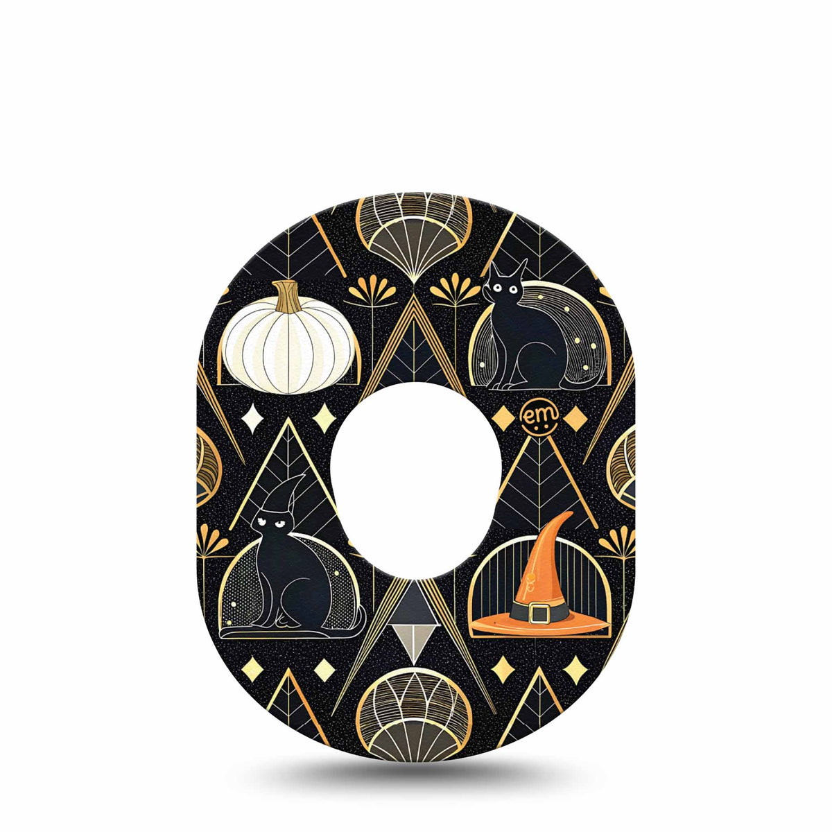 ExpressionMed Art Deco Halloween Adhesive Patch Dexcom G7/Dexcom ONE+