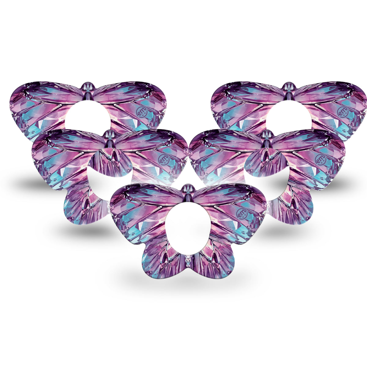 ExpressionMed Crystal Butterfly Shape Dexcom G7 Adhesive Patch