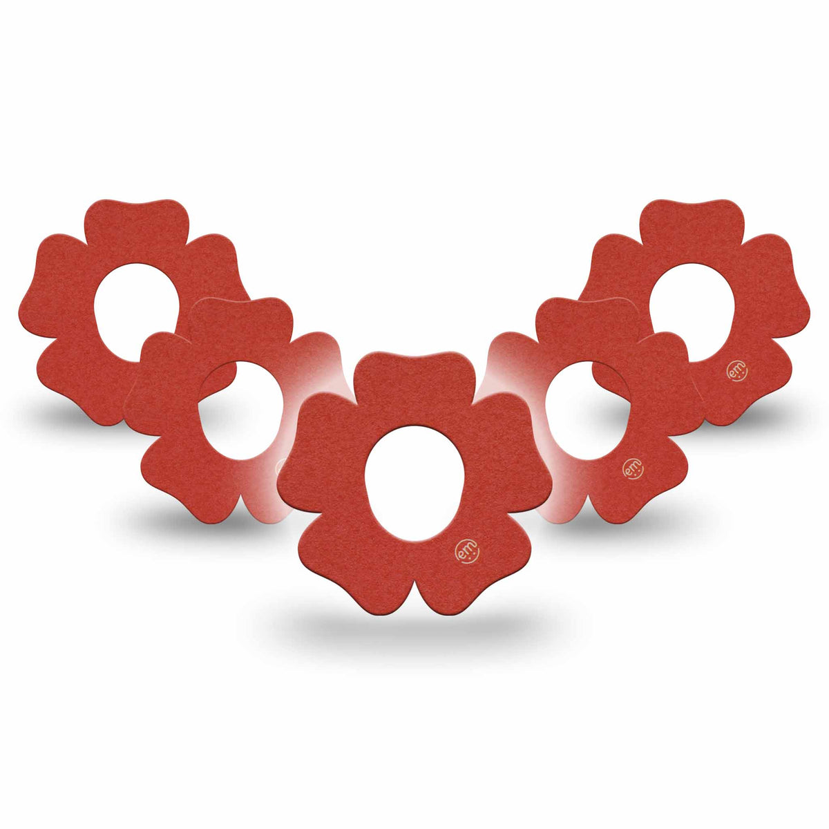 ExpressionMed Cherry Red Dexcom G7 Flower Adhesive Patch