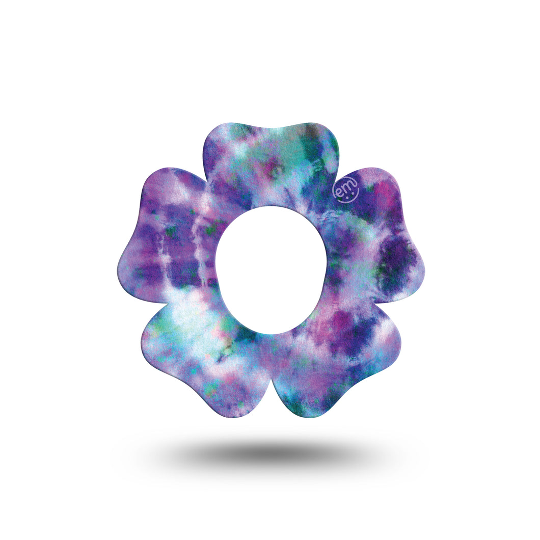 ExpressionMed Purple Tie Dye Dexcom G7 Flower Adhesive Patch
