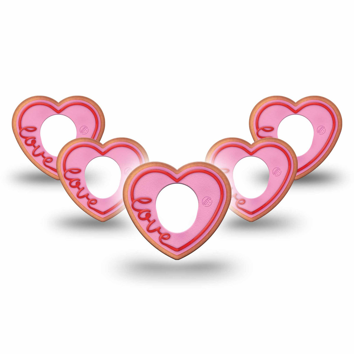 ExpressionMed Love Cookie Heart Shaped Adhesive Patch Dexcom G7/Dexcom ONE+