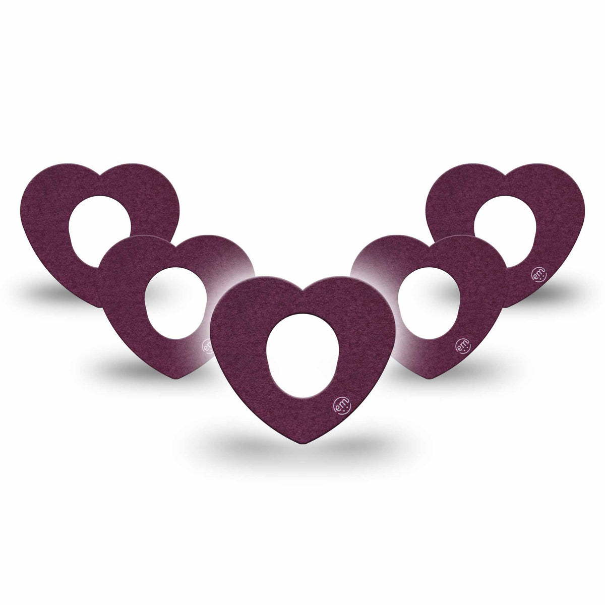 ExpressionMed Wine Dexcom G7 Heart Adhesive Patch