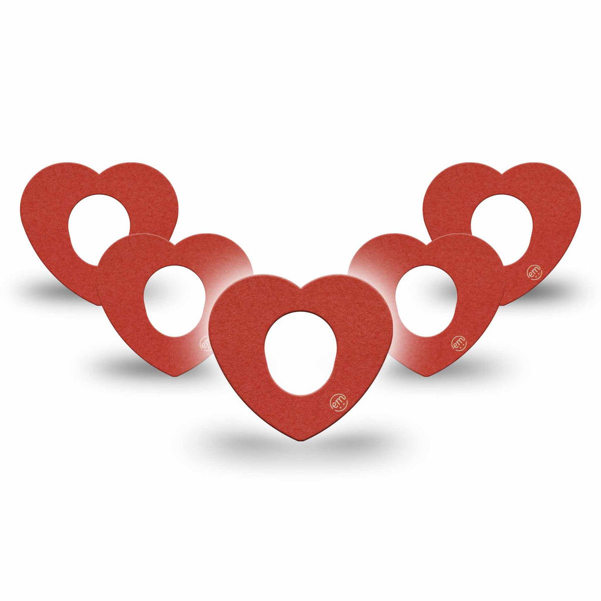 ExpressionMed Cherry Red Dexcom G7 Heart Adhesive Patch