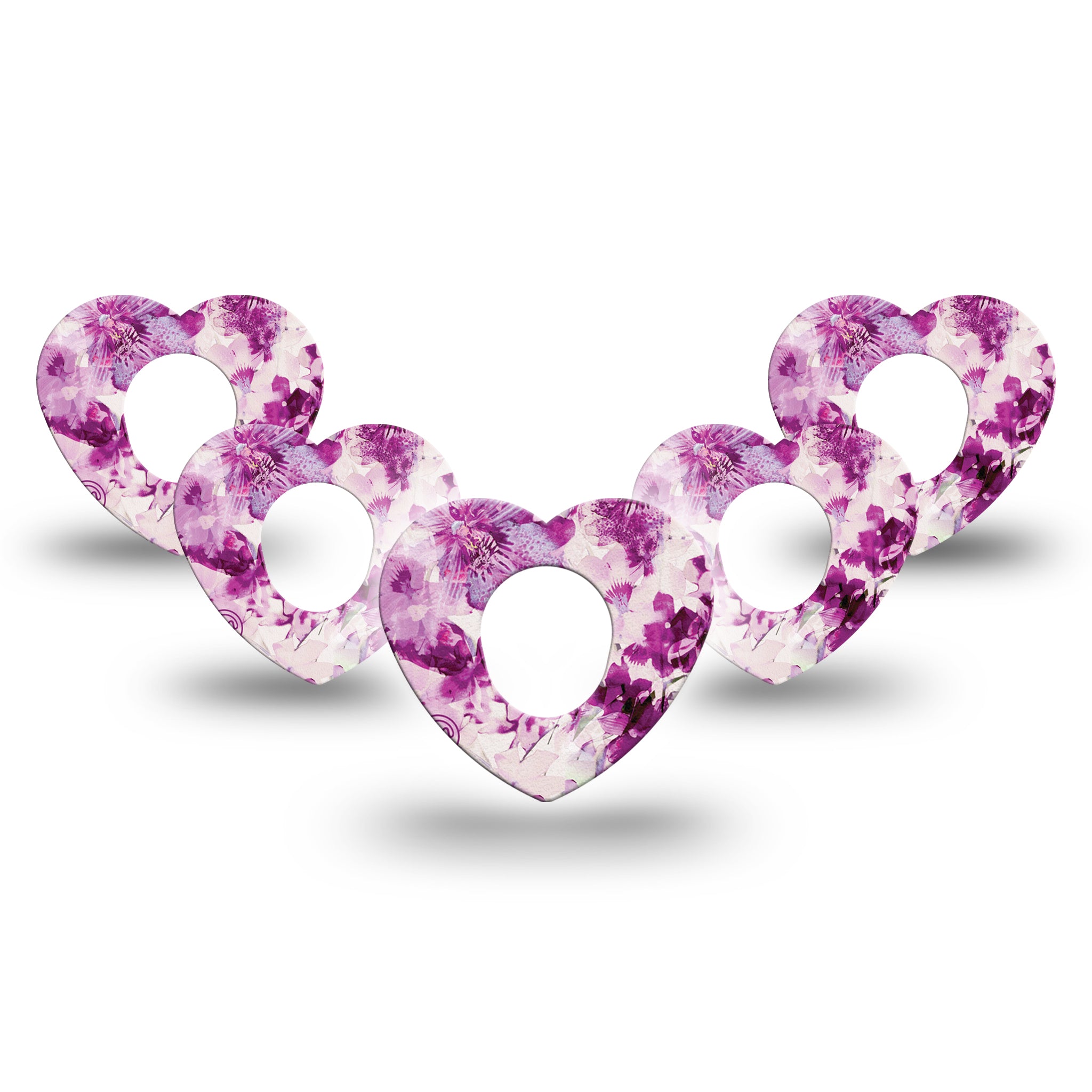 ExpressionMed Violet Orchids Dexcom G7 Heart Adhesive Patch expressionmed-violet-orchids-dexcom-g7-heart-adhesive-patch