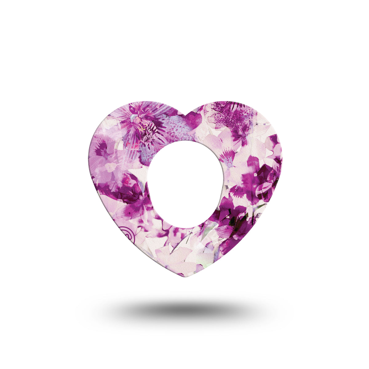 ExpressionMed Violet Orchids Dexcom G7 Heart Adhesive Patch