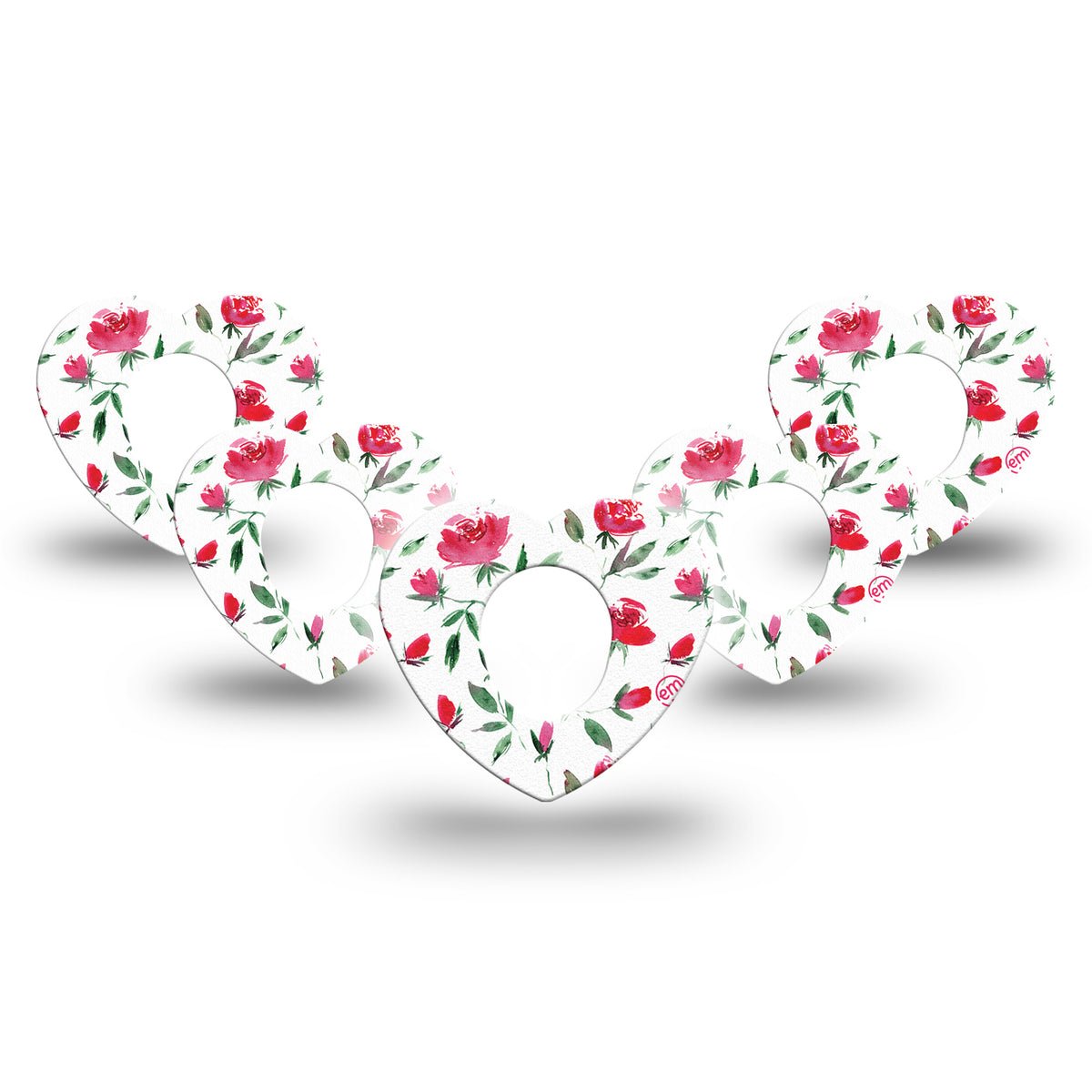 ExpressionMed Rose Garden Dexcom G7 Heart Adhesive Patch