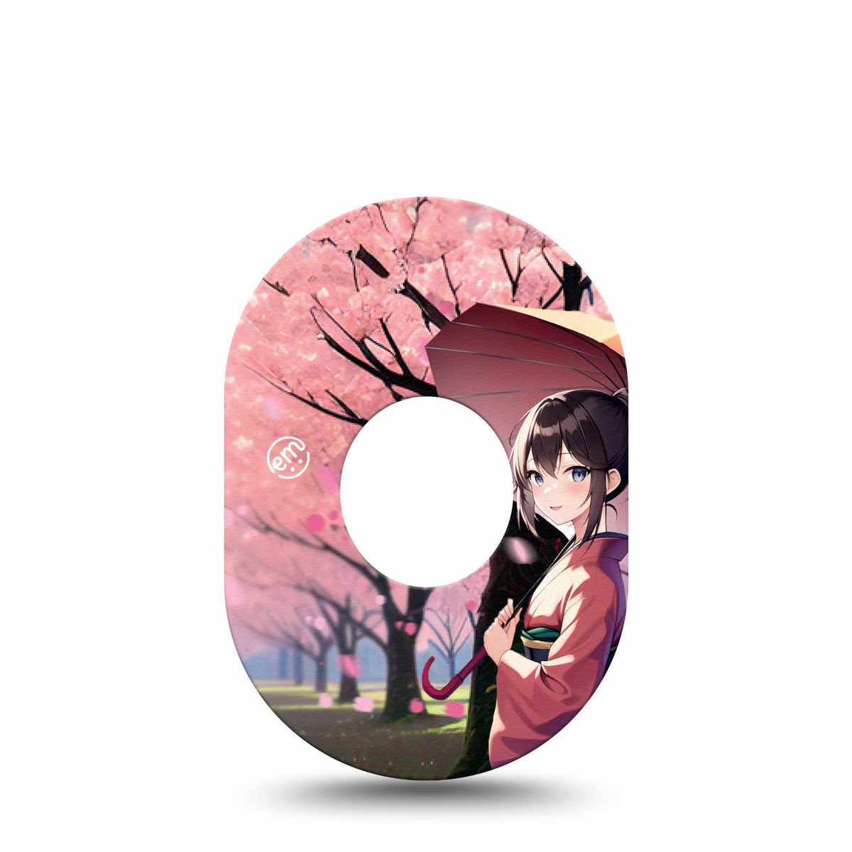 ExpressionMed Cherry Blossom Anime Adhesive Patch Dexcom G7/Dexcom ONE+