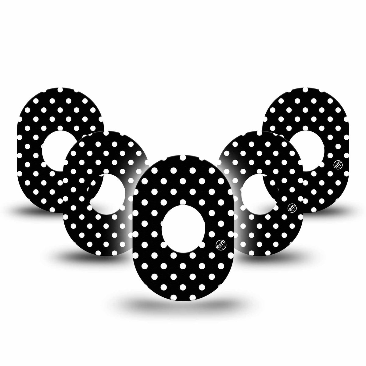 ExpressionMed Black &amp; White Polka Dot Adhesive Patch Dexcom G7/Dexcom ONE+