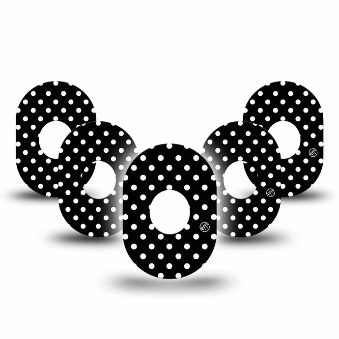 ExpressionMed Black & White Polka Dot Adhesive Patch Dexcom G7