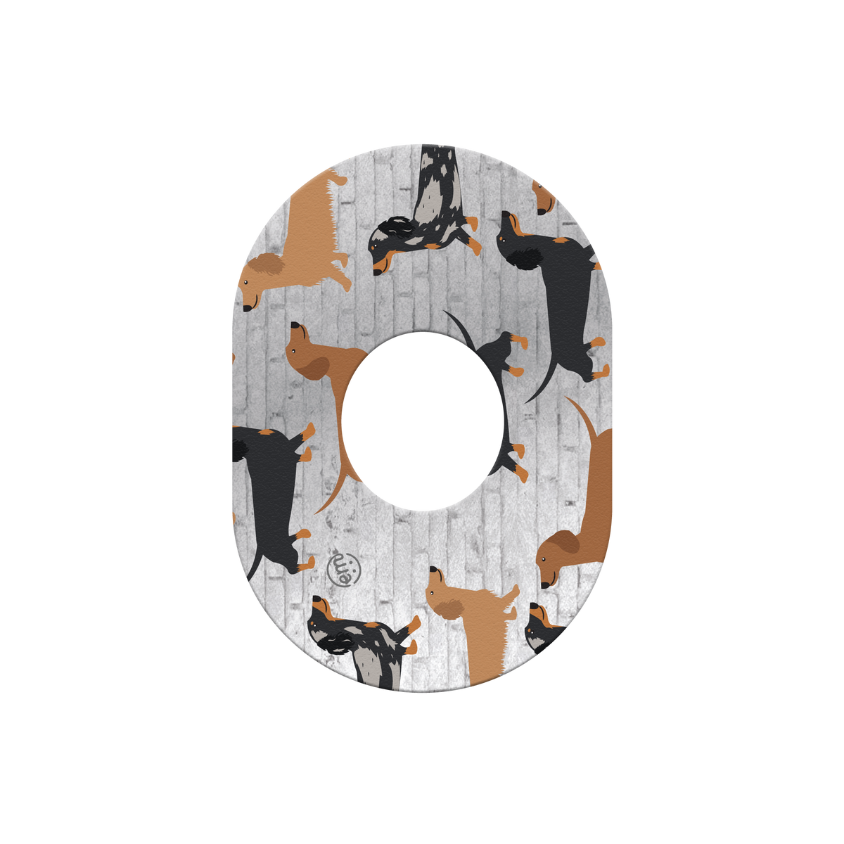 ExpressionMed Dancing Dachshunds Adhesive Patch Dexcom G7/Dexcom ONE+